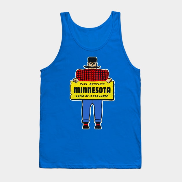 Minnesota Travel Souvenir Paul Bunyan Tank Top by darklordpug